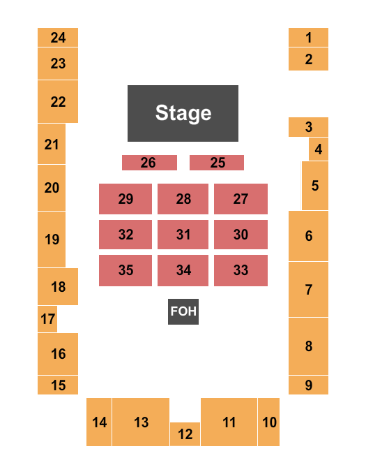 Andrew H. McCain Arena End Stage Seating Chart