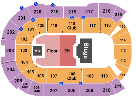 Angel of the Winds Arena Billy Strings Seating Chart