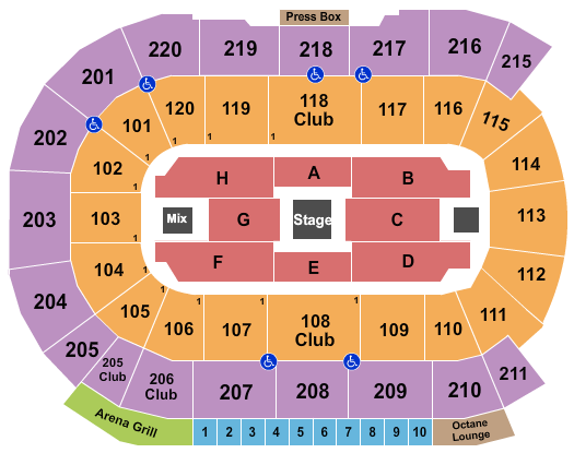 Angel of the Winds Arena CenterStage Seating Chart