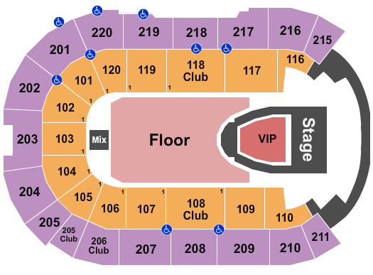Angel of the Winds Arena For King and Country Seating Chart