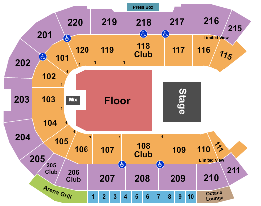 Angel of the Winds Arena Halfhouse 2 Seating Chart
