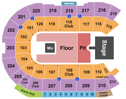 Angel of the Winds Arena Seating Chart