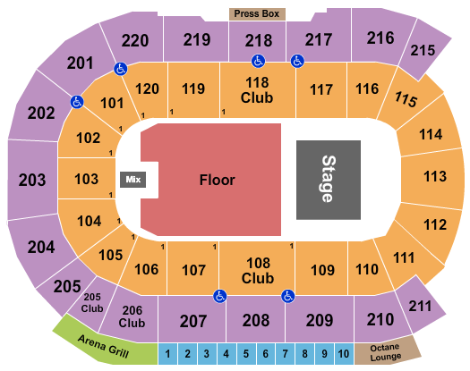 Angel of the Winds Arena Judas Priest Seating Chart