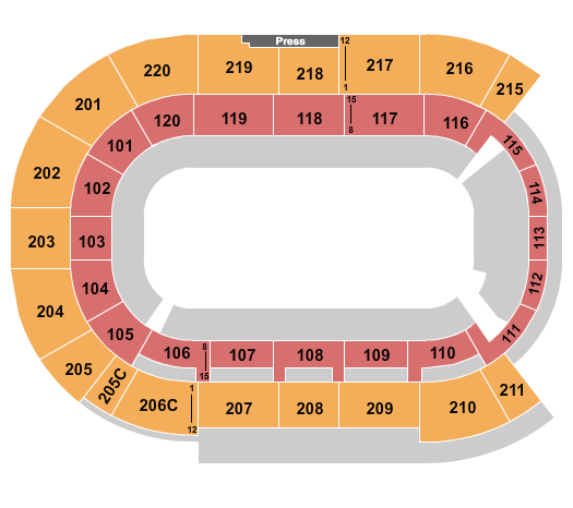 Angel of the Winds Arena Seating Map