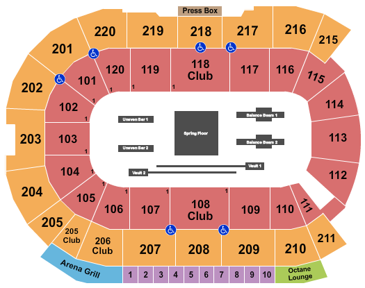Angel of the Winds Arena Open Floor Seating Chart