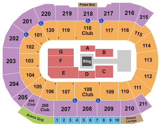 Angel of the Winds Arena WWE 3 Seating Chart
