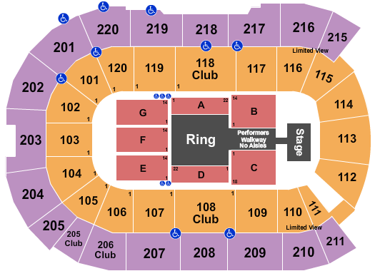 Angel of the Winds Arena WWE 2 Seating Chart