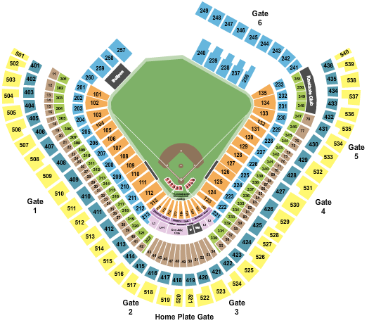 seating chart for Angel Stadium - Baseball - eventticketscenter.com