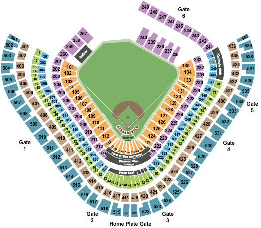 Angel Stadium seating chart for the the Los Angeles Angels of Anaheim.