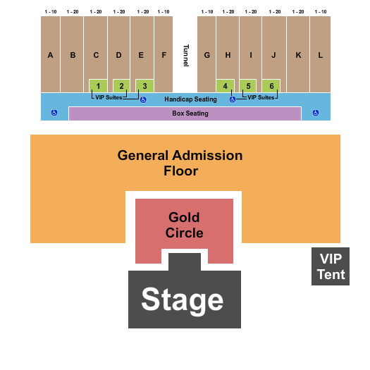 AV Fair & Event Center Endstage GC & GA Seating Chart