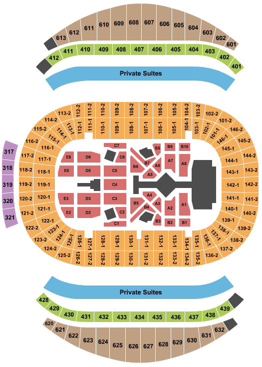 At T Stadium Seating Chart For Taylor Swift Concert
