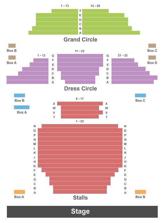 Apollo Theatre - London End Stage Seating Chart