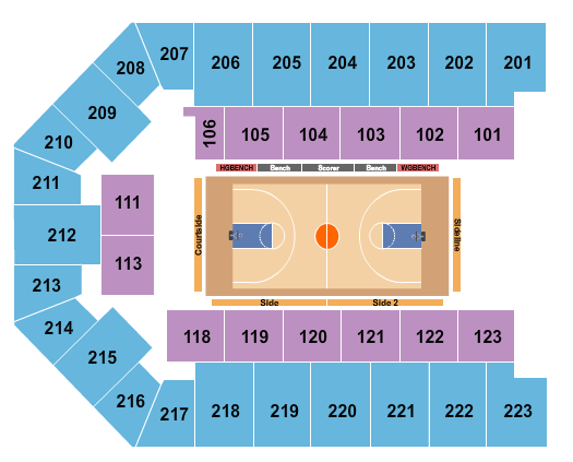 Appalachian Wireless Arena Basketball - Globetrotters Seating Chart