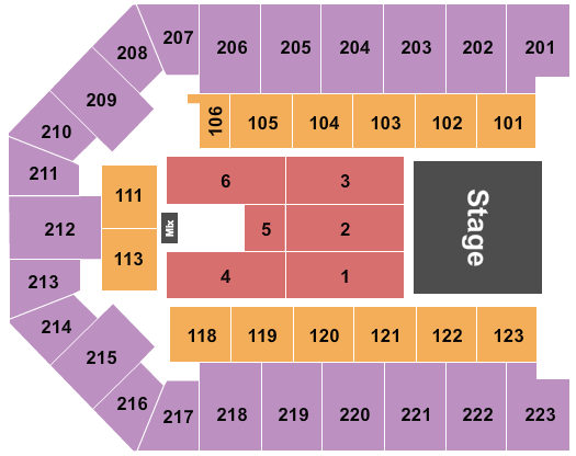 Appalachian Wireless Arena End Stage 5 Seating Chart