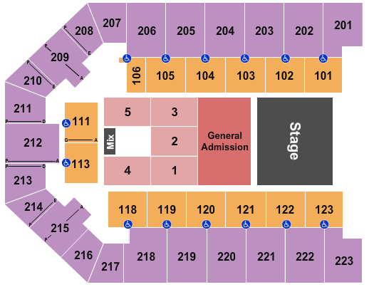 Appalachian Wireless Arena End Stage 3 Seating Chart