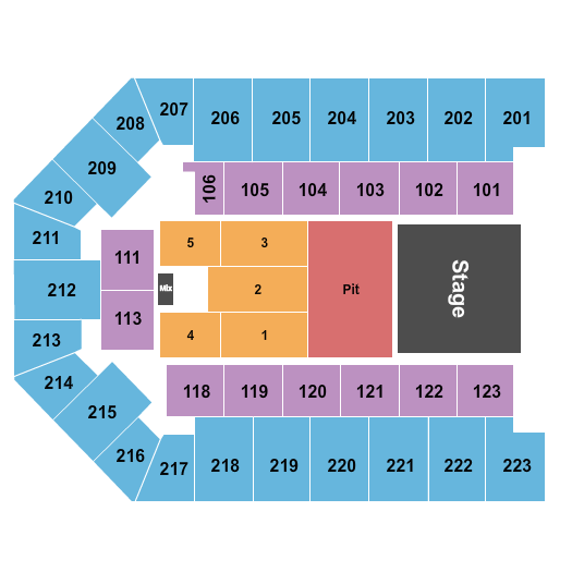 Appalachian Wireless Arena Endstage GA Pit 2 Seating Chart