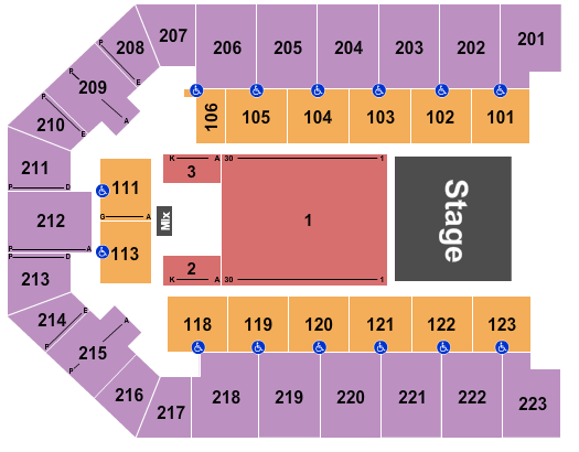 Appalachian Wireless Arena Endstage RSV Seating Chart
