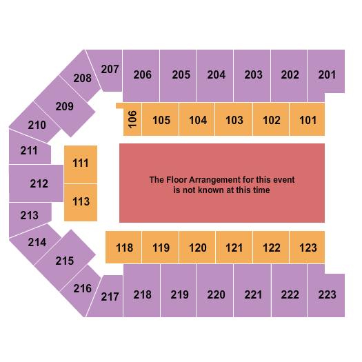 Appalachian Wireless Arena Generic Floor Seating Chart