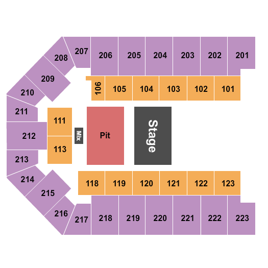 Appalachian Wireless Arena Half House Pit Seating Chart