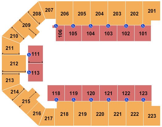Appalachian Wireless Arena Open Floor Seating Chart