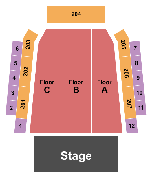 Archer Music Hall Endstage Seating Chart