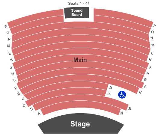 Arden Theatre Standard Seating Chart