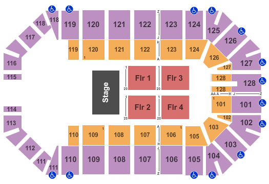 Arena At Ford Idaho Center Endstage 2 Seating Chart