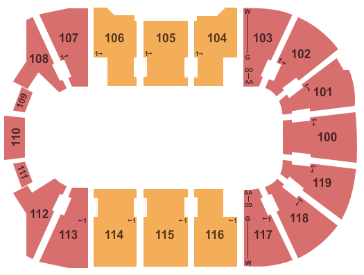 Harbor Yard Arena Seating Chart