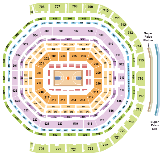 Arena Ciudad de Mexico, Basketball Seating Chart | Star Tickets