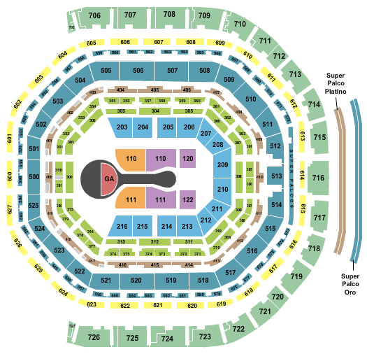 Arena Ciudad de Mexico Michael Buble Seating Chart