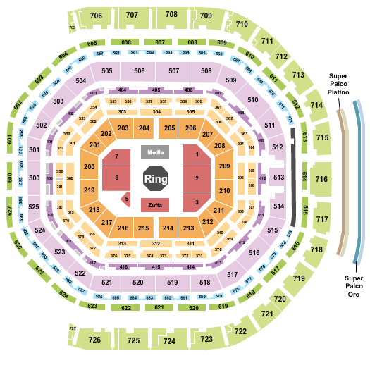 Arena Ciudad de Mexico UFC 2 Seating Chart