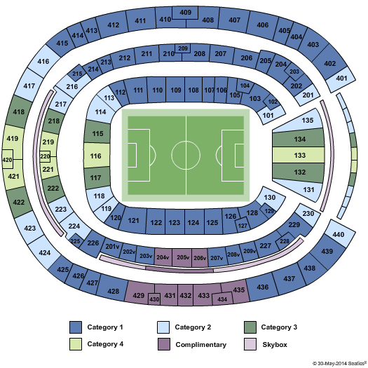 Arena Fonte Nova - Salvador Soccer - Zone Seating Chart