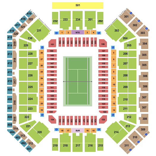 Arena GNP Seguros Tennis Seating Chart