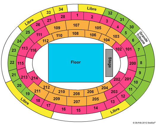 Arenes De Nimes Endstage GA Floor Seating Chart