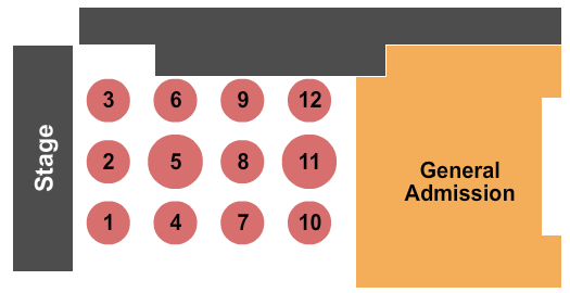 Aretha's Jazz Cafe at Music Hall Center Tables & GA Seating Chart