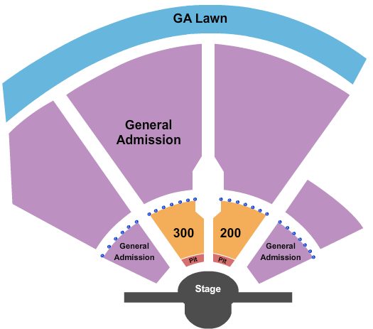 Aretha Franklin Amphitheatre Endstage RSV & GA Seating Chart