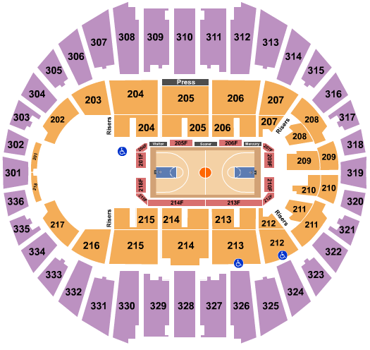 Arizona Veterans Memorial Coliseum Basketball Seating Chart