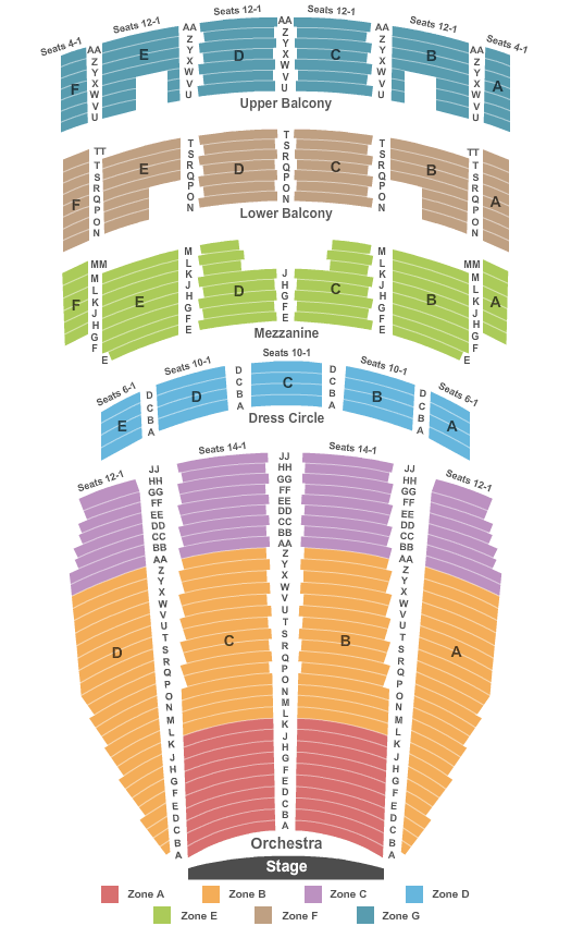 Arlene Schnitzer Concert Hall End Stage Int Zone Seating Chart