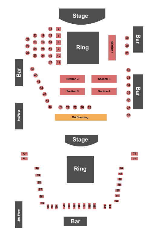 CBD Kratom Backyard at Texas Live! MMA Seating Chart
