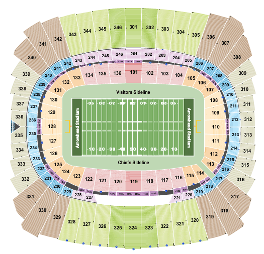 Arrowhead Stadium Interactive Seating Chart