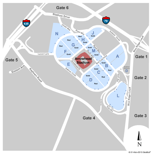 GEHA Field at Arrowhead Stadium Parking Lots Parking Seating Chart
