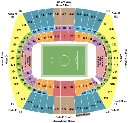 GEHA Field at Arrowhead Stadium Soccer GA Seating Chart