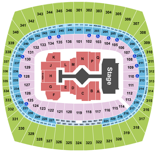 GEHA Field at Arrowhead Stadium Taylor Swift 2023 Seating Chart