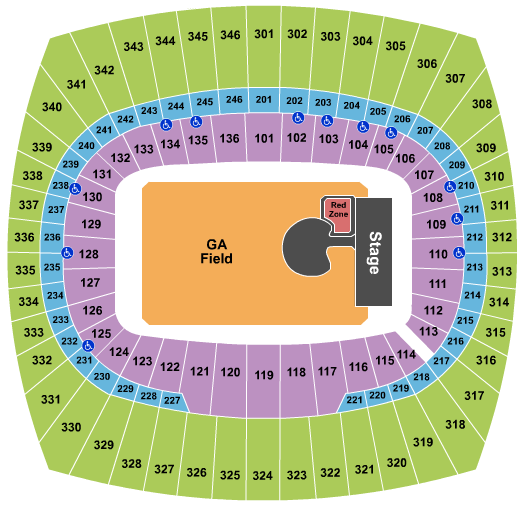 GEHA Field at Arrowhead Stadium U2 Seating Chart