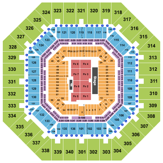 Arthur Ashe Stadium Concert Seating Chart