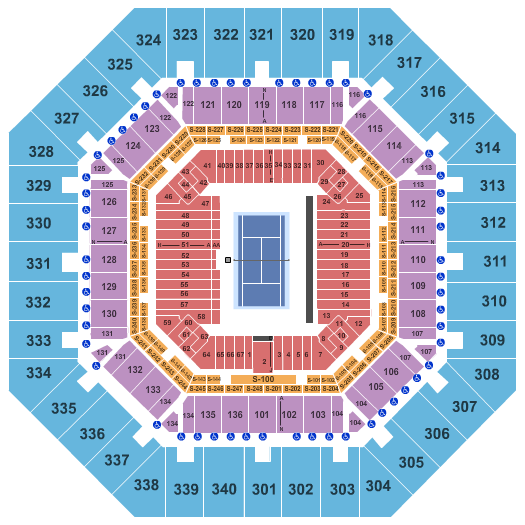 Arthur Ashe Stadium Tennis Seating Chart