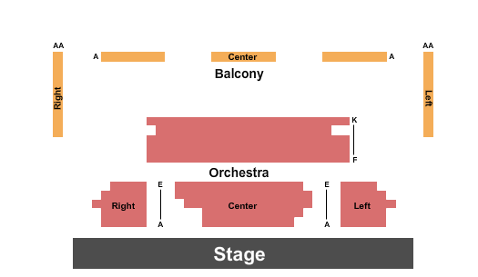 Arthur Laurents Theater at New Brunswick Performing Arts Center Endstage Seating Chart