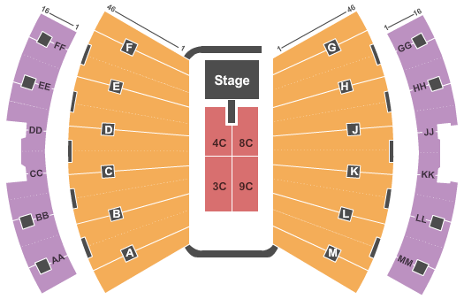 Assembly Hall - IN Macklemore Seating Chart