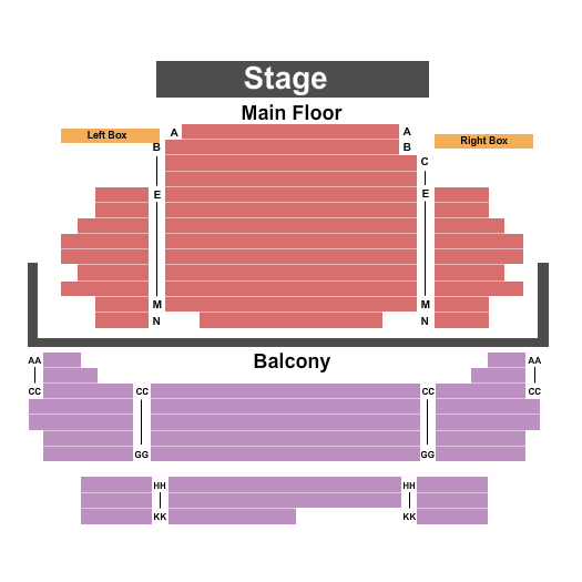 Athens Theatre - FL End Stage Seating Chart