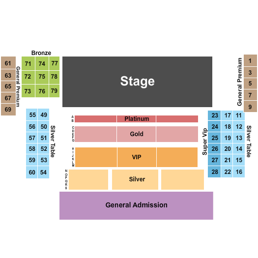 Atlanta Coliseum Plat/Gold/Silver Floor 2 Seating Chart